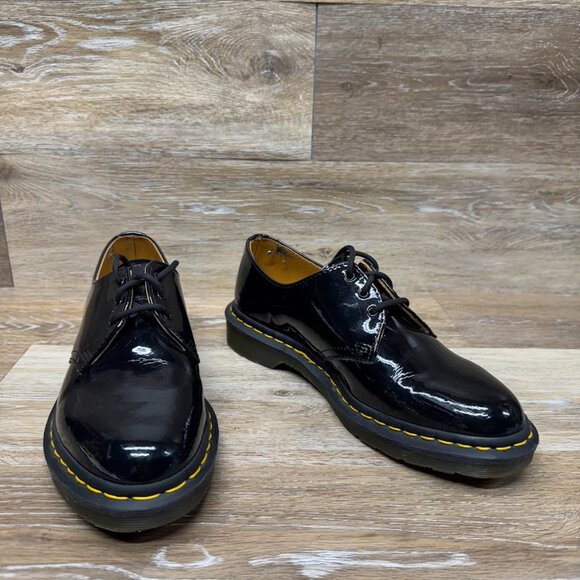 Dr. Martens Black Patent Leather Oxfords Women's Size 9 - Picture 6 of 7